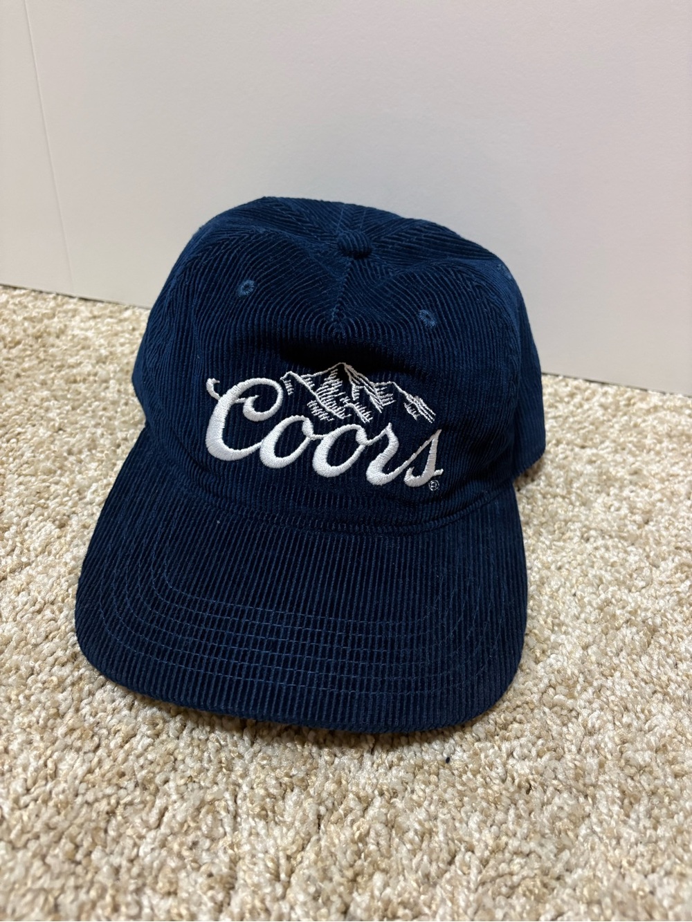 Coors Navy Corduroy Logo Baseball Cap